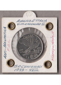 1939 - 50 Centesimi Impero XVIII Vittorio Emanuele III Fdc